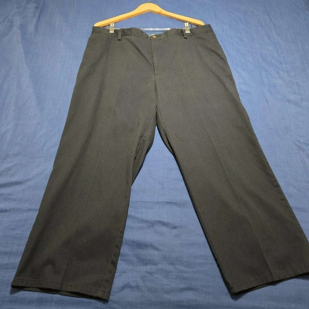 Dockers D2 Pants Mens 40x25 Gray Chino Straight Leg Cotton Blend Khakis Casual